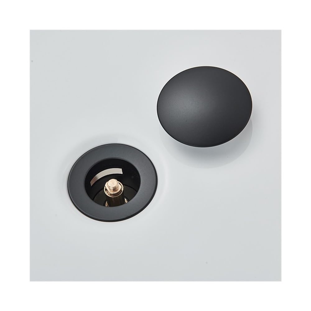 Pulsante di scarico pop-up dorato per lavandino del bagno tappo scolapiatti sifone tappo per rifiuti rubinetto lavabo accessori per lavabo nero (oro, 2 pezzi)