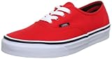  Vans U Authentic Fiery Red/Black - Zapatillas de Lona Unisex, Color Rojo, Talla 45