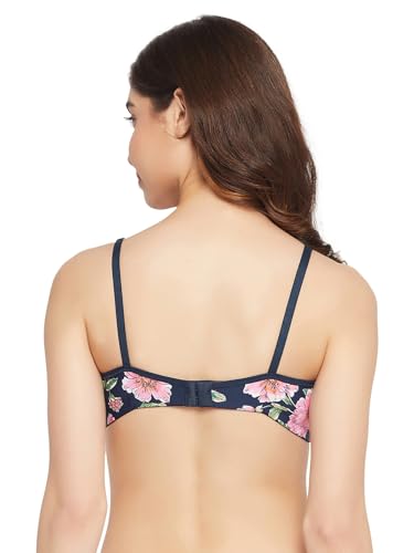 Image of Clovia Women's Powernet Padded Full Cup Wire Free T-Shirt Bra - Dark Blue