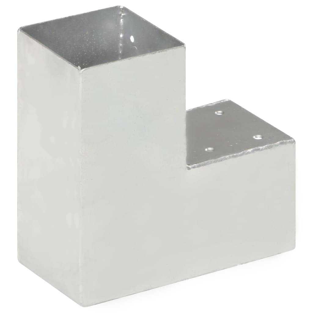 L-Form Pfostenverbinder 4 Stk 91 x 91 mm Verzinktes Metall | Galvanisch verzinkt, vorgebohrt, für quadratische Holzbalken, Außenbauten wie Pavillons