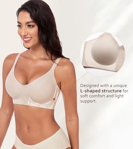 DotVol Women's Seamless Front Closure Posture Wireless Back Support Everyday Bra2