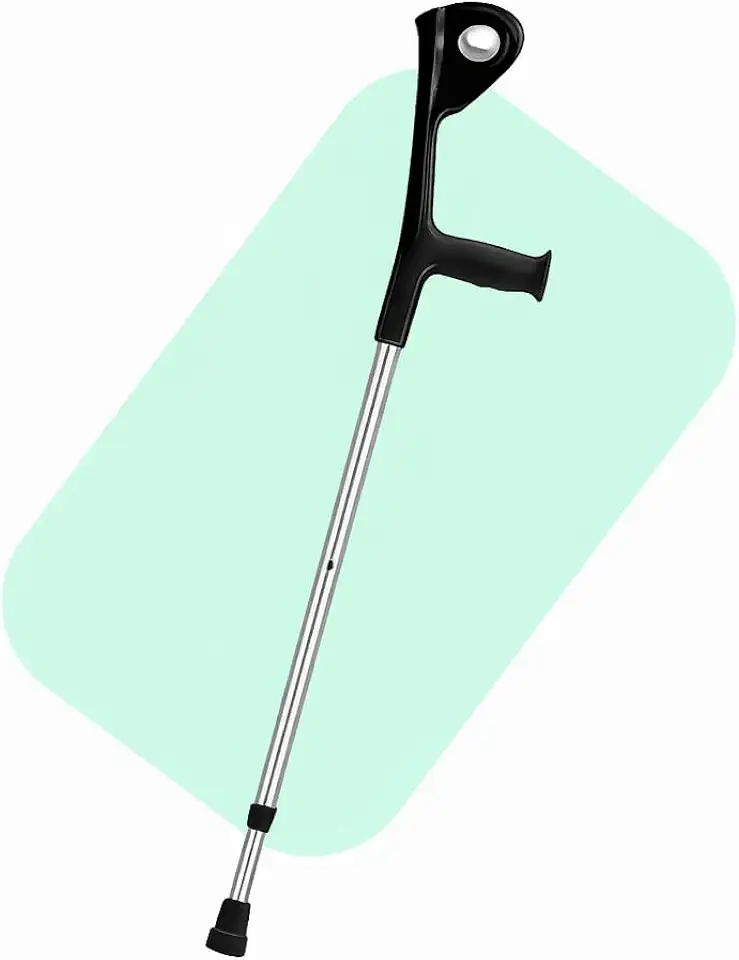 Muleta Canadense Ortopédica Ajustável, Alumínio e Plástico, 91-120 cm, Apoio Anatômico, Suporta 130 kg, Estrutura Firme e Leve, Mobilidade Segura, Safe Medic