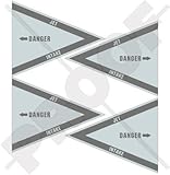 DANGER JET INTAKE LowVis NATO RAF USAF US Navy Aircraft Helicopter 2' (50mm) Vinyl Stickers, Decals...