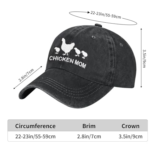 Image of Chicken Mom Hat, Chicken Cow Farms Gifts, Cow Mom /Dad Baseball Hat Adjustable Embroidered Farmer Baseball Cap