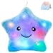 WEWILL Brand Creative Twinkle Star Glowing LED Night Light Plush Pillows Stuffed Toys (Blue)