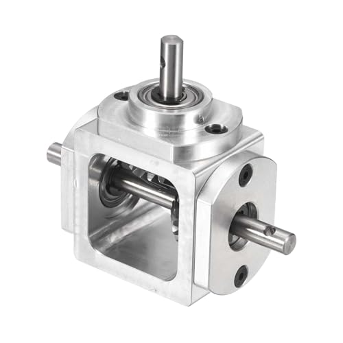 Caja de engranajes en ángulo recto QUARKZMAN 1:1 de aluminio con eje en D de 6mm 5
