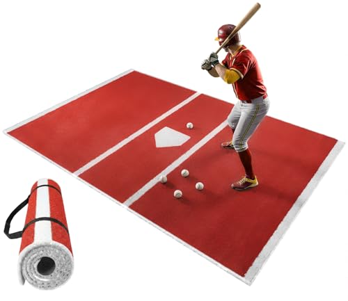 6x4 ft Foldable Baseball Hitting Mat with Non-Slip Backing