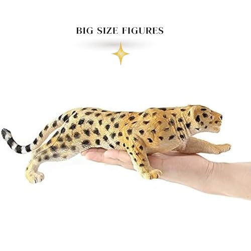 Image of Realistic Leopard Jungle Animal Toy for kids | 1PCs Attractive Cheetah Forest Wildlife Animals Toys Action Figure Set for Boys and Girls Birthday Gift, School Project Decor & Educational Items