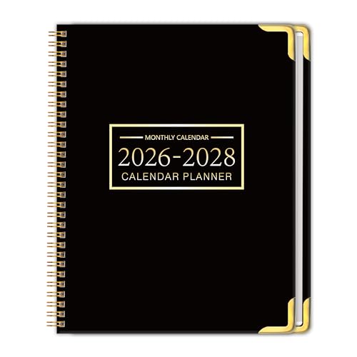 Monthly Calendar Planner 2026-2028, 3 Years Organizer, 9" x 11"