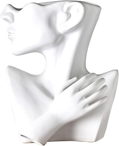 SHUTING2020 Chinese feng Shui Statue Sculpture Nordic Modern Minimalist Art Portrait Living Room Flower Arrangement Ceramic Personality Vase Home