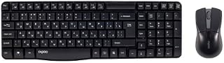 Rapoo Wireless Optical Mouse and Keyboard - Black (RPO-X1800-BLK)