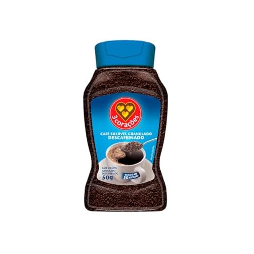 3 Corações Café Solúvel Descafeinado, Vidro 50G