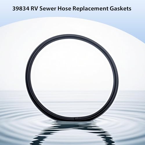 Image of 8 PCS RV Sewer Hose Replacement Gaskets 39834 for Camco Rhino Flex /Revolution Easy-Slip Rubber Seal Fittings for Bayonet and 4-in-1 Replacement,Make sure the pipeline is sealed and odorless