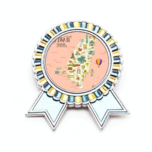 Broche de Taiwan en métal taille M cadeau idéal pour voyageur
