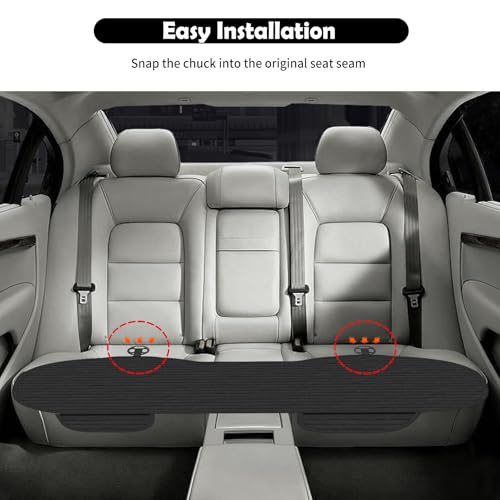 EWOJUYE New Car Back Seat Cover with Side Pockets,Non-Slip Car Rear Seat Cover for Protection & Storage,Breathable & Long Plaid Textured Rear Bench Seats Covers for Cars by EWOJUYE - Used condition - Image 6