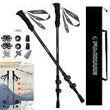 FUJIKAZE カーボン製 トレッキングポール 登山用ストック ポール 伸縮式 軽量 登山 ハイキング トレッキング ウォーキングポール 155g 超軽量 3Kカーボンファイバー 高強度 ファストロック レバーロック スピード収納 2本入りセット BANF-ultralight (BANF-ultralight (標準仕様3K))