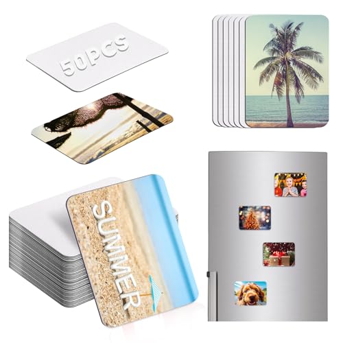 50 Pcs Sublimation Magnets Blank 2x3 Inch Personalized Fridge Refrigerator Magnets Blanks DIY Sublimation Refrigerator Magnet Bulk Soft Magnetic for Kitchen Decorative Fridge Magnets Blank Set by ZhouBoat - Used condition - US$14.39