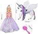 BETTINA Princess Doll with Color Changing Unicorn Toys, Unicorn Changes Color Under Sunshine, 11.5 Inch Doll with Princess Dress&Acessories, Xmas Birthday Toys Gifts for Girls 3-12