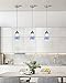 karyfine Dark Blue Glass Mini Pendant Lights for Kitchen Island 3Pack Blown Art Glass Pendant Lighting Shade Hanging Pendant Lights with Brushed Nickel Finish for Kitchen Over Sink,Dining Room
