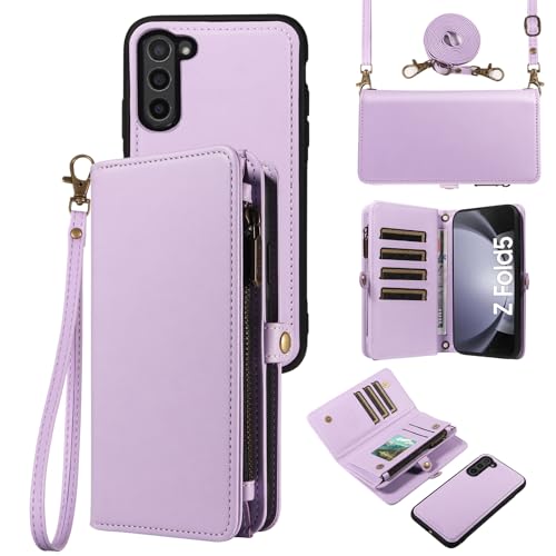 ZFold5 étui portefeuille détachable Samsung Galaxy Z Fold 5 5G avec lanière