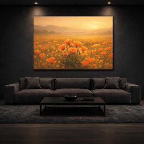Impression sur toile pavots orange d'une netteté exceptionnelle sur châssis de 3 cm - 3