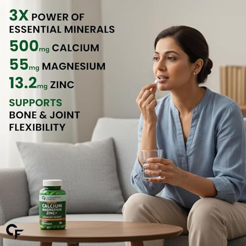 Image of Carbamide Forte Calcium And Vitamin D3 Tablets | Calcium Tablet | Calcium Magnesium Zinc Supplement With Vitamin D3 + K2 MK7 To Support Bones health, Joints & Immunity - Veg 60 Tablets