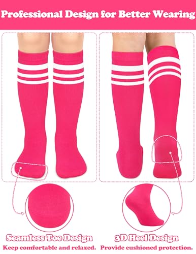 Sarfel 3 Pack Kids Soccer Socks Toddler Baseball Socks Youth Boys Girls Softball Sock Girls Youth Football Sock Team Sports2