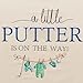 Upfirst A Little Putter is on The Way Decal - Sport and Golf Theme Baby Shower Sign Wall Stickers,Gender Reveal Balloon Arch Party Backdrop Decor Supplies (A Little Putter Golf)