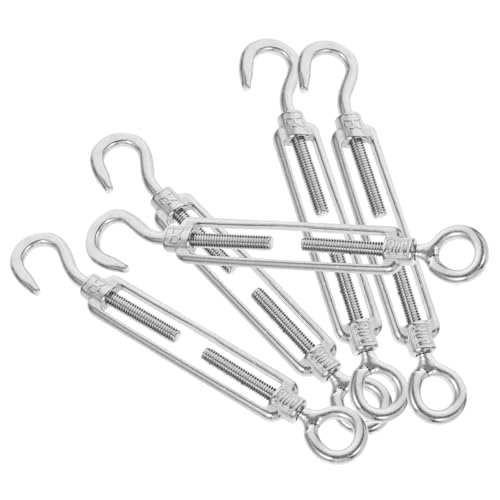 Juego de 5 Tensores Ojal de Acero Inoxidable 304 para Cable de Alambre 4mm miniatura 1