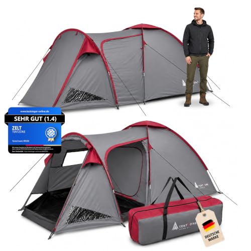 TENTZONE Dome01, Wasserdicht 4000mm, 2-3 Personen Campingzelt, Vorraum mit...