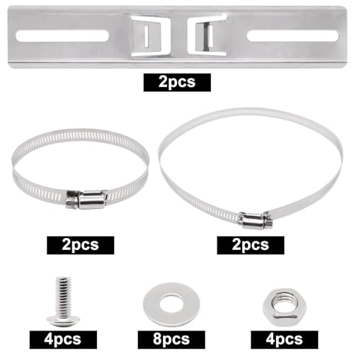 BENLIUDH Pole Mounting Kits for Junction Box, Stainless Steel Pole Mount Bracket with Hardware and Adjustable Clamp for Electrical Enclosure Outdoor Outlet Box (10 Inch) - Thumbnail 3