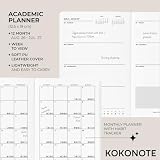 Kokonote Pocket Academic Diary 2026-2027 Week to View - Midnight Dahlia | Academic Planner 2026-2027, Back to School Diary 2026 2027 Week View, Weekly Planner | Aesthetic Stationery Gifts