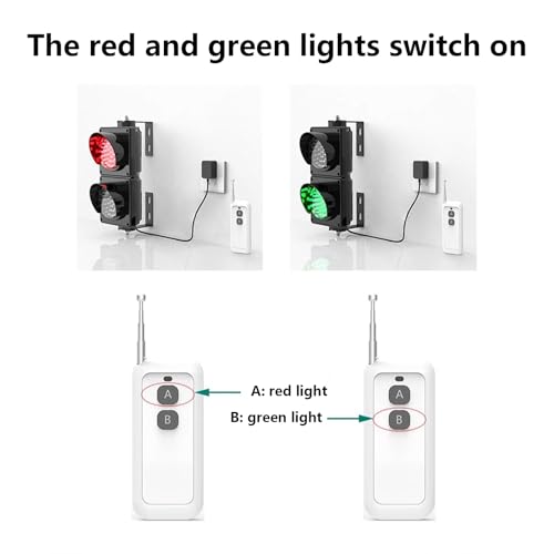 Feux de circulation à LED rouge et vert avec télécommande longue portée 1000m - 6