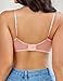 Avidlove Women's Sexy Lace Bra Sheer Balconette Underwire Unlined Everyday Bras Lingerie S-XXL Light Pink