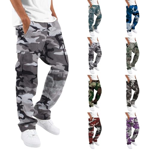 Pantalones cargo para hombre, camuflaje, combate, caminar, trabajo, pantalones de chándal para hombre, tácticos, chinos, militares, pierna recta, pantalones de senderismo con bolsillos, pantalones
