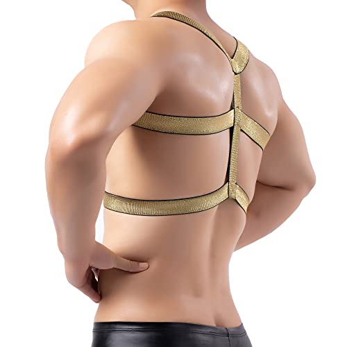 Mens Harness Belt Body Chest Elastic Halter Nylon Shoulder Strap Club Wear Costume3
