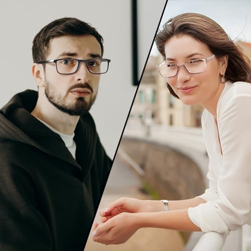 OPTOFENDY Folding Reading Glasses for Women Men, Small Spring Hinge Readers, Portable Blue Light Glasses with Zipper Case