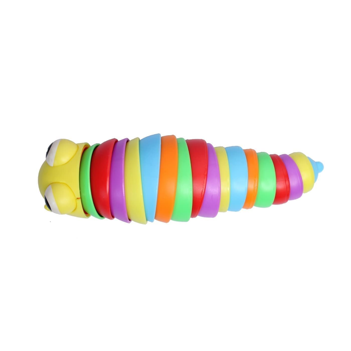 VMITRA Caterpillar Shaped Finger Slug Toy for Kids Sound Making Animal Play Toy Stress Relieving Multicolor Attractive Sensory Slug for Kids Development Foldable Vibrant Colors Fun Time Device