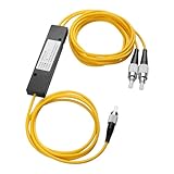YAODHAOD Optischer Splitter,SC/UPC LC/UPC FC/UPC Fiber Optic PLC Splitter(Fiber Splitter) Simplex Singlemode,1X2,für CATV,FTTH,FOS (gelb, FC/UPC)