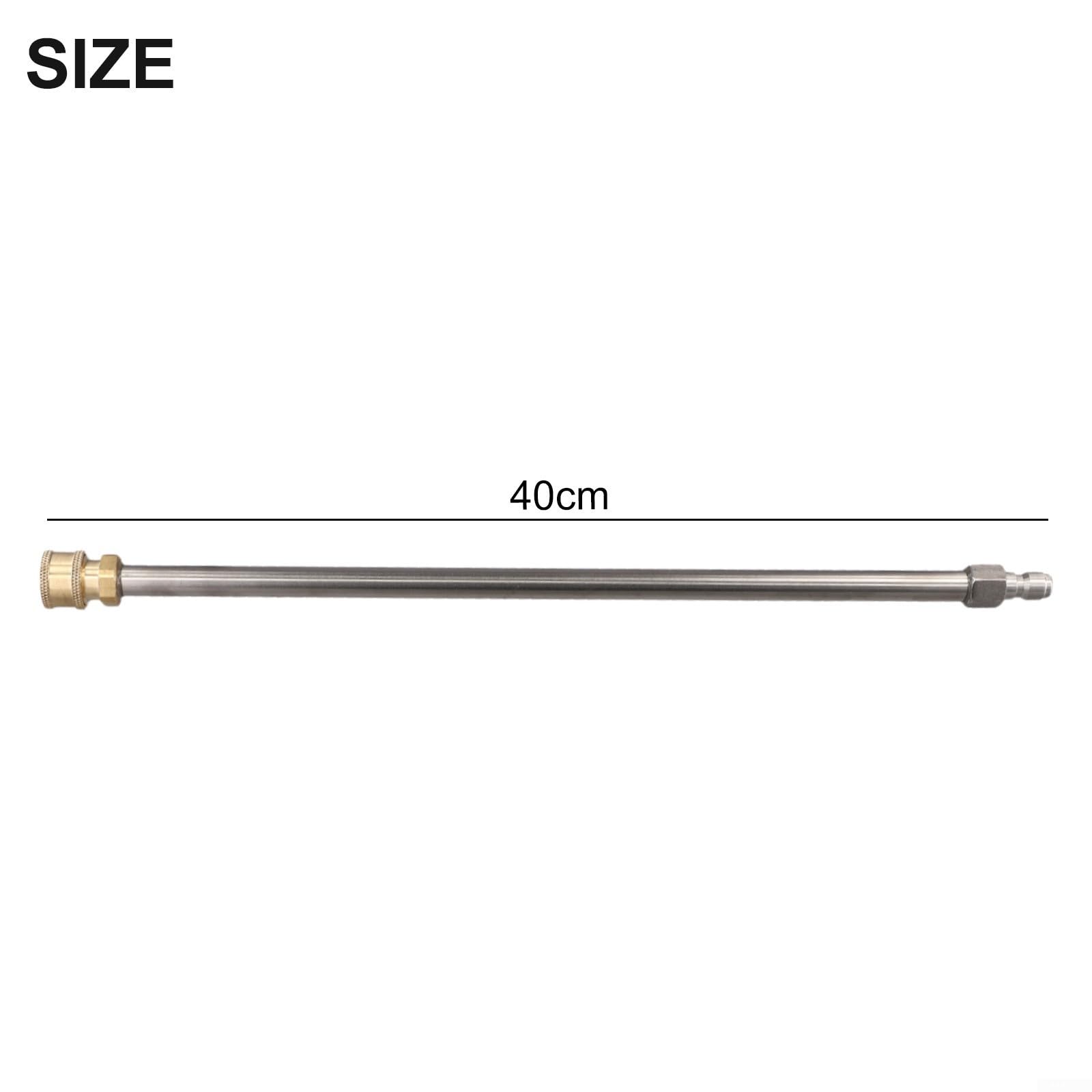 Stainless Steel Pressure Washer Extension Wand 40cm High Pressure Spray Lance 4000 PSI Compatible with Various Accessories for Driveways Patios Walls Cars Cleaning