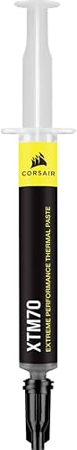 Corsair XTM70 Pasta térmica de rendimiento extremo, 0.11 oz para procesadores Intel y AMD de hasta 250 W+ TDP - Baja viscosidad, fácil aplicación,