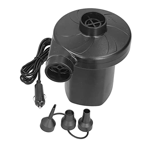 12V Electric Air Pump Air Mattress Inflator ABS Portable Inflatables Couch Pump with 3 Nozzles for Airbed Air Mattress Swimming Pool Inflatable Couch