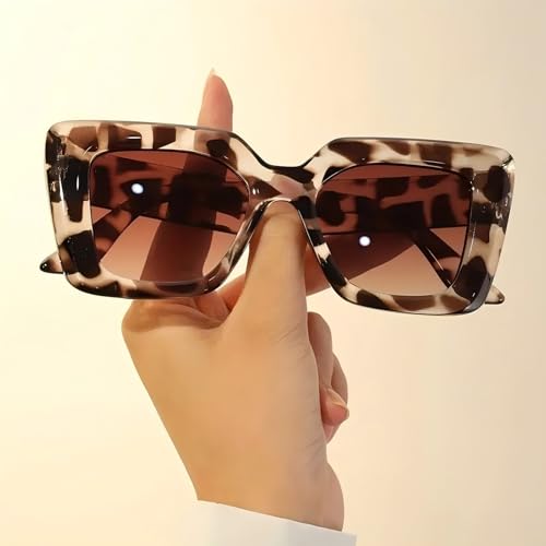 Oversized Square Sunglasses - Simple and Fashionable Retro Glasses for Women's Personality4