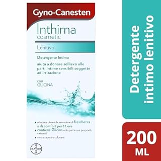 Gyno-Canesten Inthima Cosmetic Lenitivo per Igiene Intima, Detergente 12 Ore di Comfort e Freschezza, Donna e Uomo con Glicina 200 ml