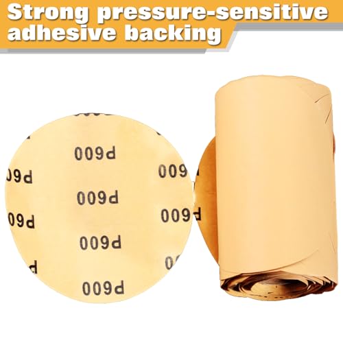 Image of SPEEDWOX 100 Pcs 600 Grit 5 inch Round Sanding Discs Sandpaper Roll