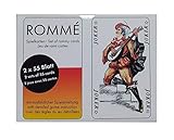 Kartenspiel - Rommékarten Sonnenscheinschuhe® Spielkarten 2 x 55 Blatt Romme Canasta Bridge Kartenspiel Karten Skat Spielen