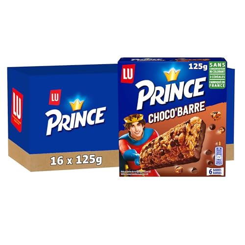LU PRINCE - Prince de LU Choco'Barre - 16 Boîtes de 6 Barres Individuelles - Barres aux 3...