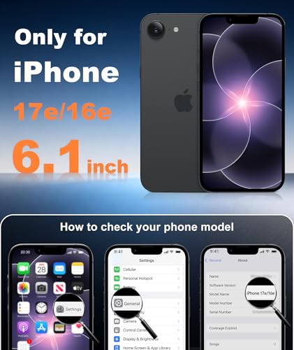 Image of FNTCASE for iPhone 17e & iPhone 16e Case: [Compatible with Magsafe] Solid Matte Magnetic Phone Cover with [Full Camera Protection] [Screen Protector] Military Grade Shockproof Protective, Blue