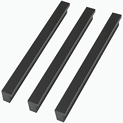 ABuff 12 Stück Schrankgriffe, schwarze Schubladen, zieht 12 cm Lochmitten mit Schrauben - schwarzer Edelstahl-Küchenschrankgriffe für Küche, Schlafzimmer, Badezimmer, Kleiderschrank Cover