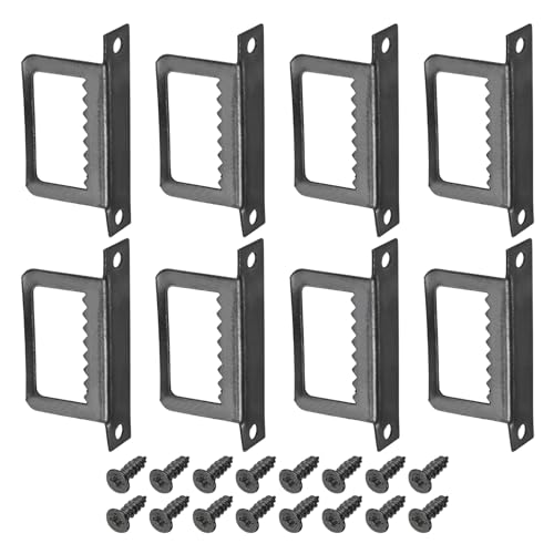 Image of DTGN 1 3 /5 Inch Saw Tooth L Shape Double Hole with Screws Good for Frame Hanging - 10Pcs - Good for Hanging Paintings Picture - Frame Hook Photos - Black